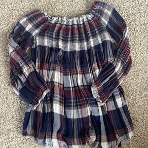 Flannel Long-Sleeve Blouse